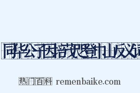 同华公子因培茂咫登巾山反义词是什么意思的图片